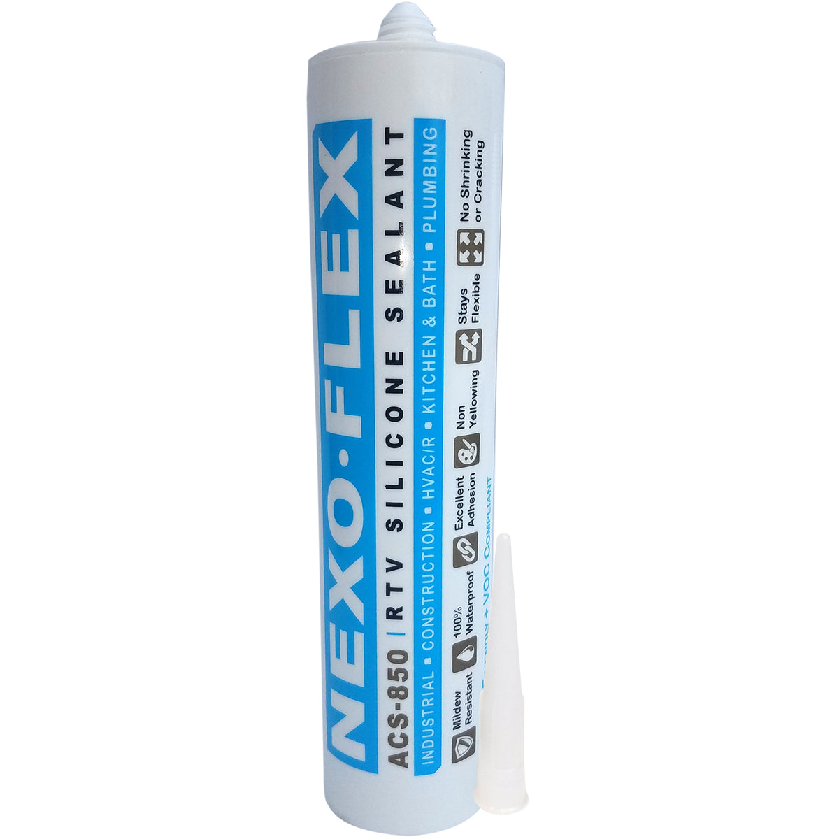 Geocel 8125 100% Silicone Acetoxy Sealant – Black, 10.3 Oz Cartridge