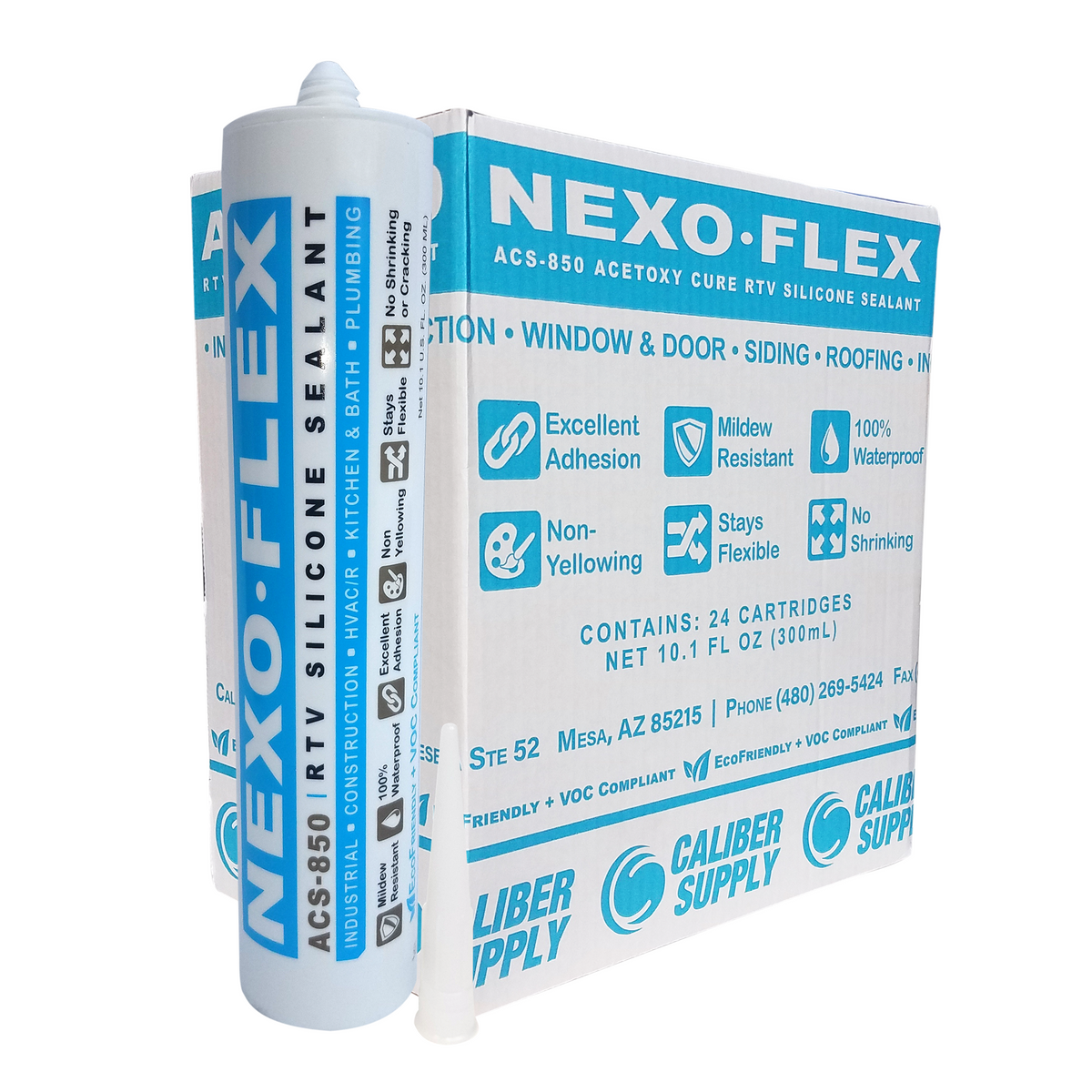 Nexo-Flex 850 Acetoxy Cure Silicone (Case, 24-carts) – Caliber